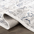 Buenaventura Cream & Navy Area Rug Hauteloom