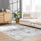 Buenaventura Cream & Navy Area Rug Hauteloom
