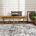 Buenaventura Cream & Navy Area Rug Hauteloom