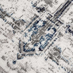 Buenaventura Cream & Navy Area Rug Hauteloom