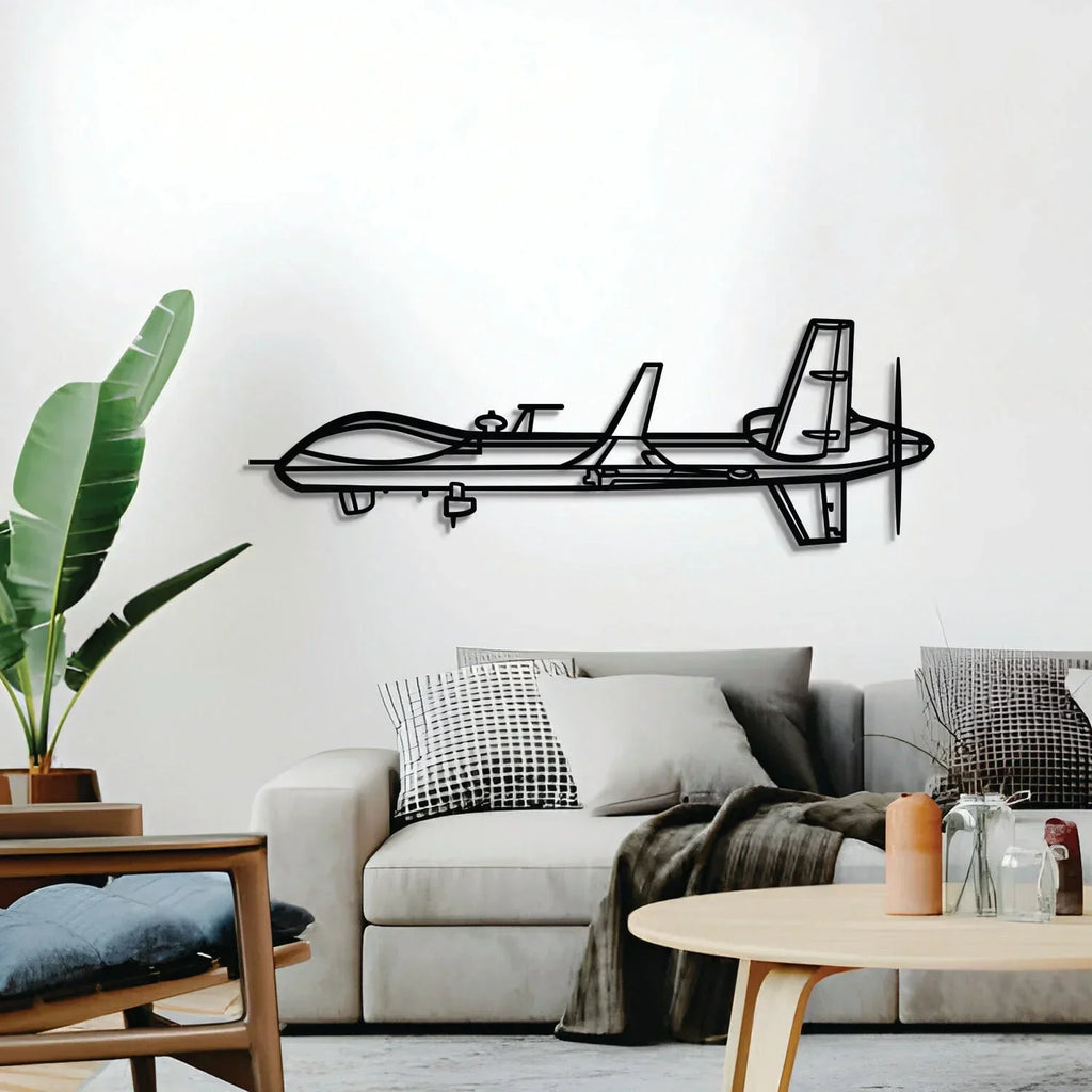 Mq-9b Reaper Metal Aircraft Wall Art - Ncp0588, detail shot - House Of Avana
