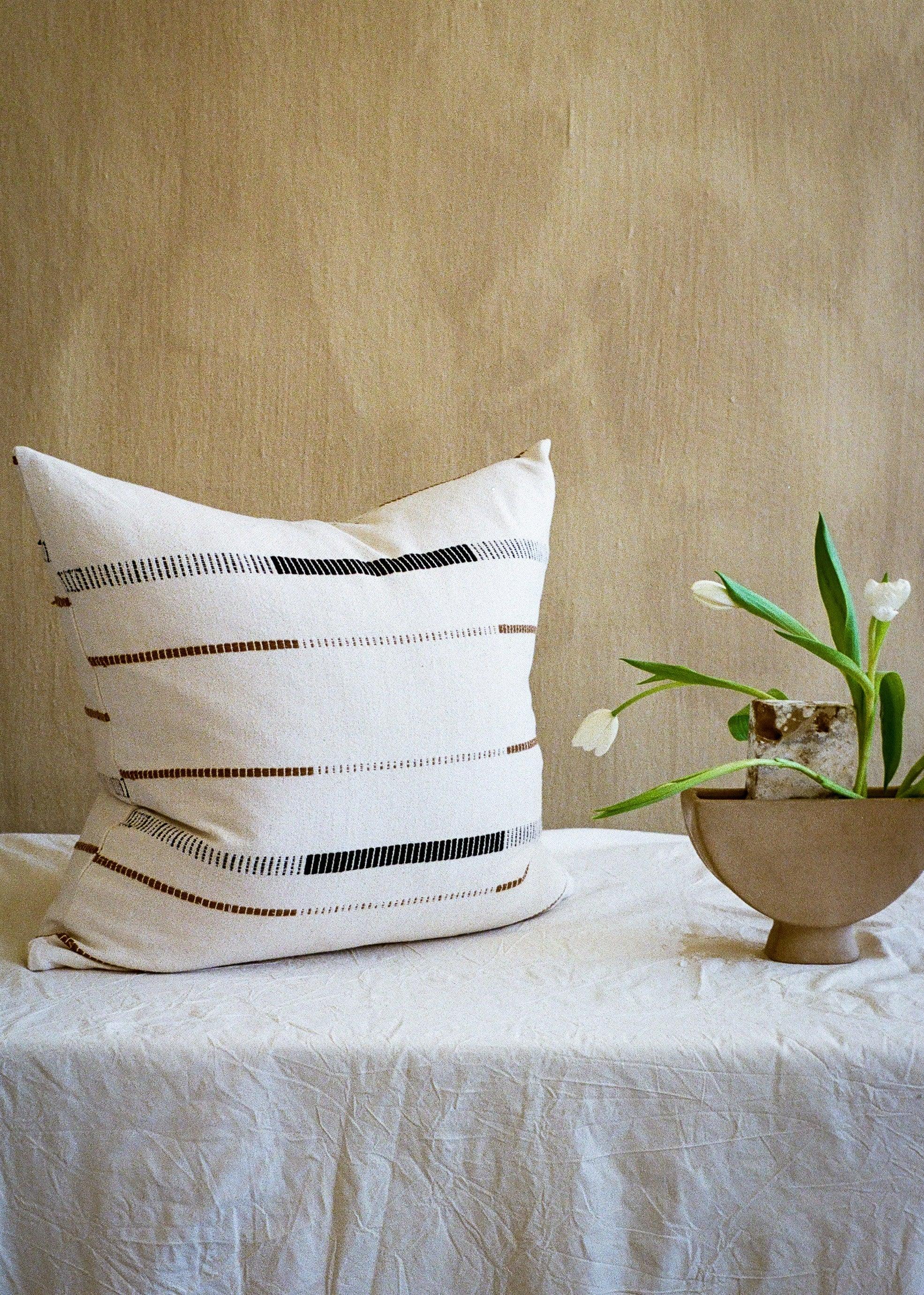 Mason Hand-Loomed Cotton Pillow Kanju Interiors