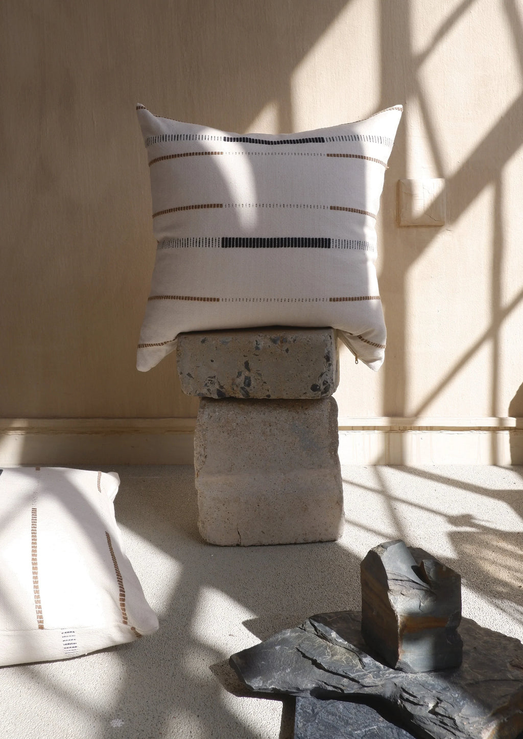 Mason Hand-Loomed Cotton Pillow Kanju Interiors