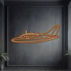 Mu-2k Metal Neon Aircraft Wall Art - Ncn0053, back view - House Of Avana