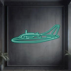 Mu-2k Metal Neon Aircraft Wall Art - Ncn0053, lifestyle image - House Of Avana