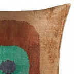 Madonna Silk Velvet Ikat Throw Pillow Cover, X 20, side view - House Of Avana