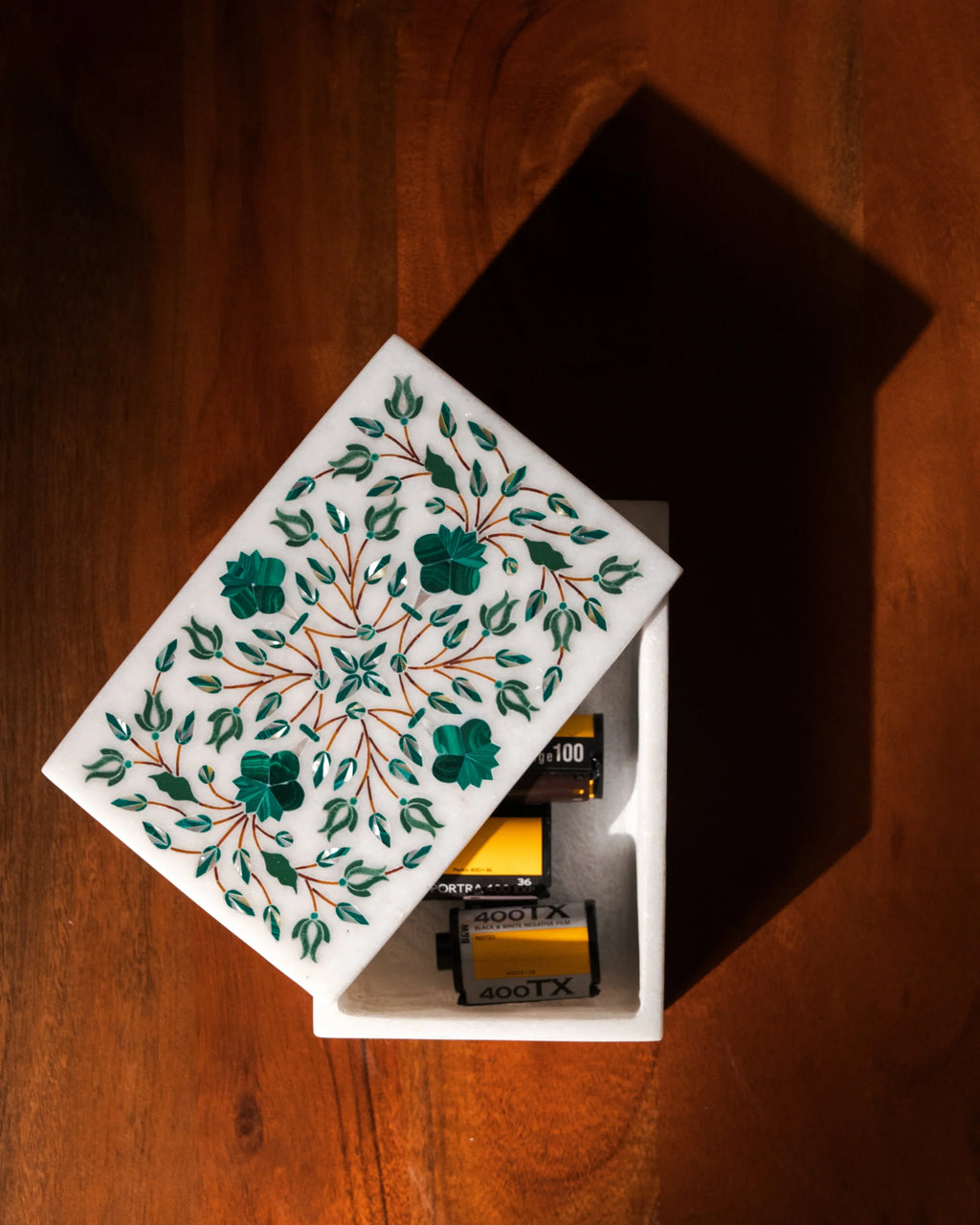 Malachite & White Mother of Pearl Inlay Box (BACK IN STOCK) Sangemar