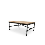 Mango wood Coffee Table with wheels