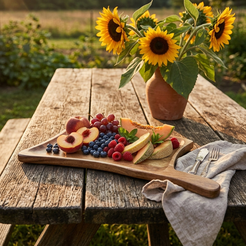 House of Avana Axe Shape Mango Wood Platter
