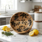 Transparent Leaf Shape Mango Wood Bowl