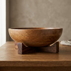 House of Avana Mango Wood Bowl with Stand