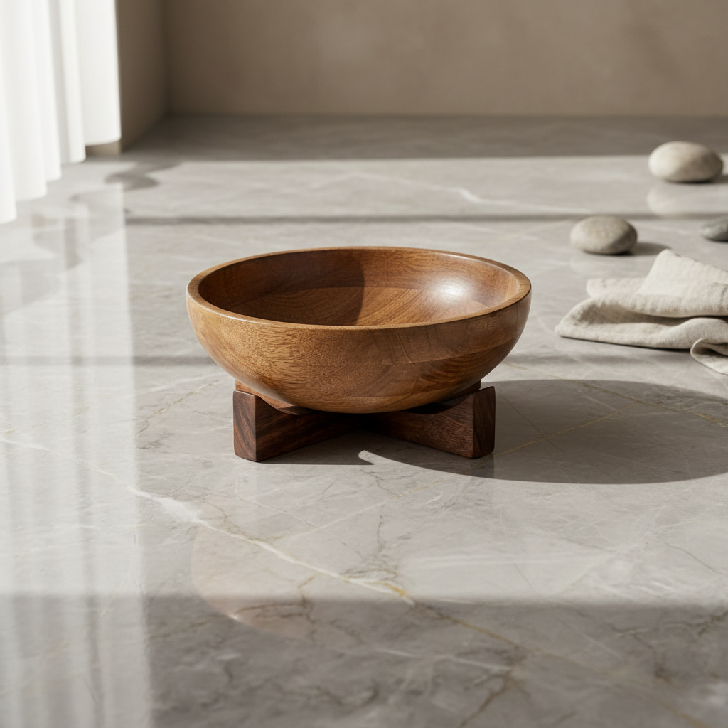 House of Avana Mango Wood Bowl with Stand