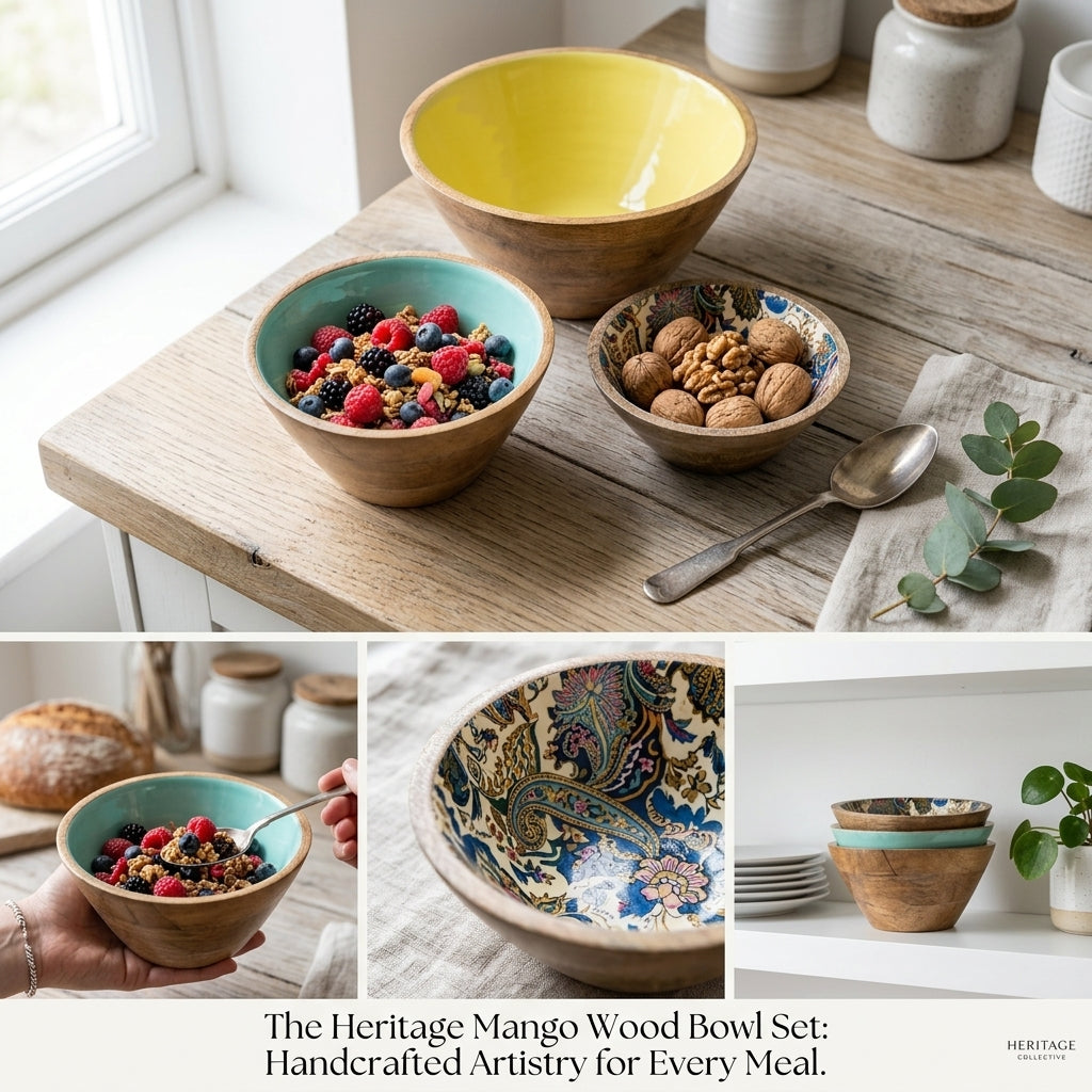 Mango Wood Bowl Set of 3