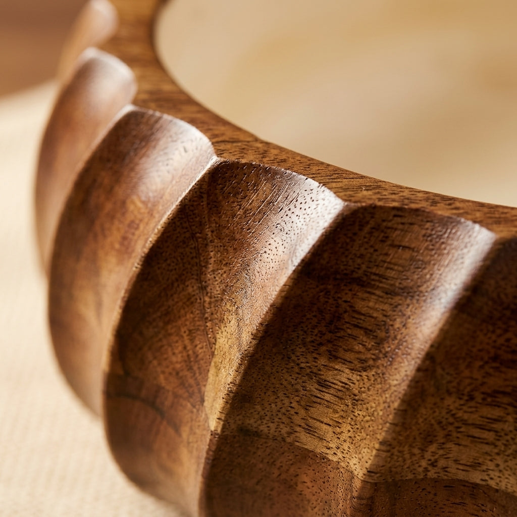 Pink Mango Wood Gravy Bowl