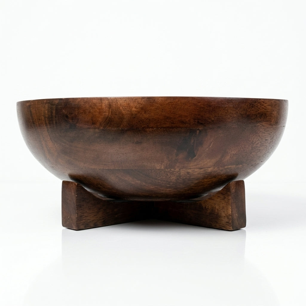 Mango Wood Bowl with Stand
