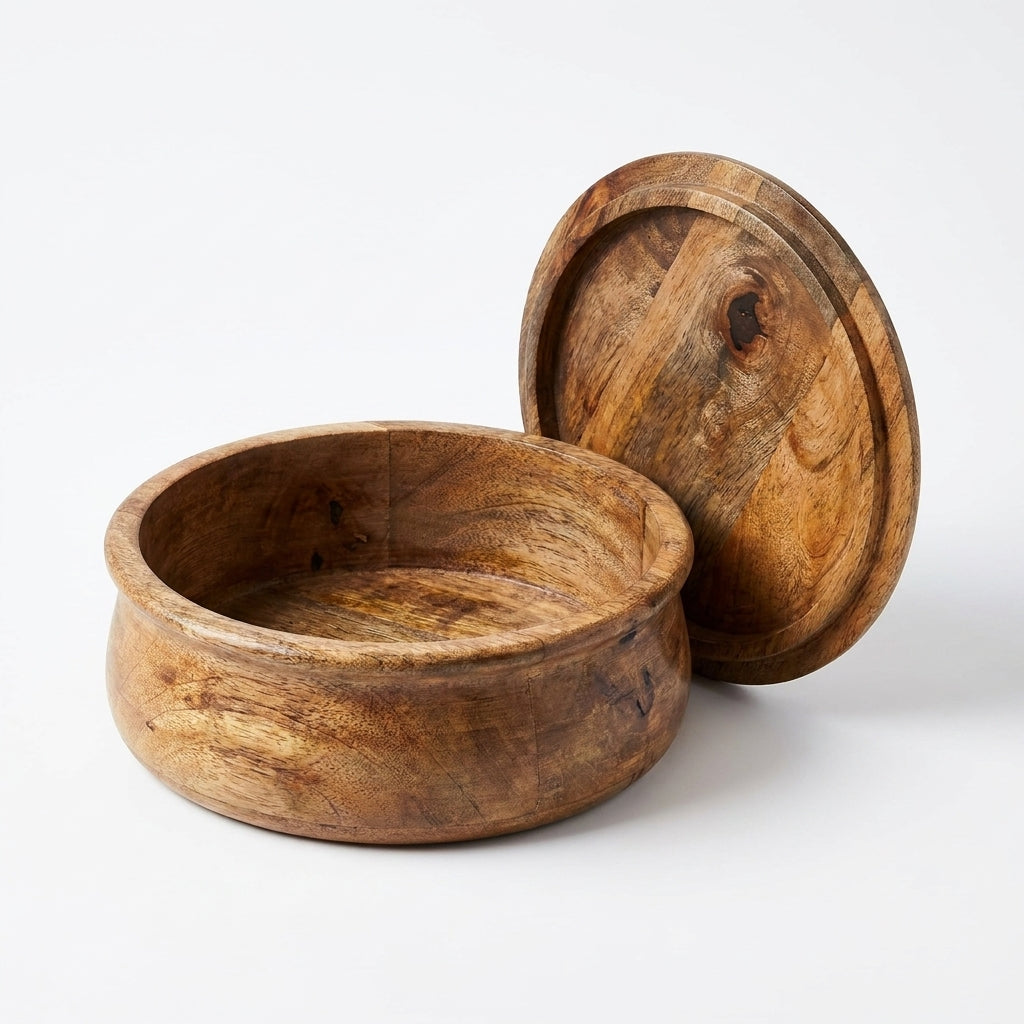 Large Mango Wood Flatbread Box