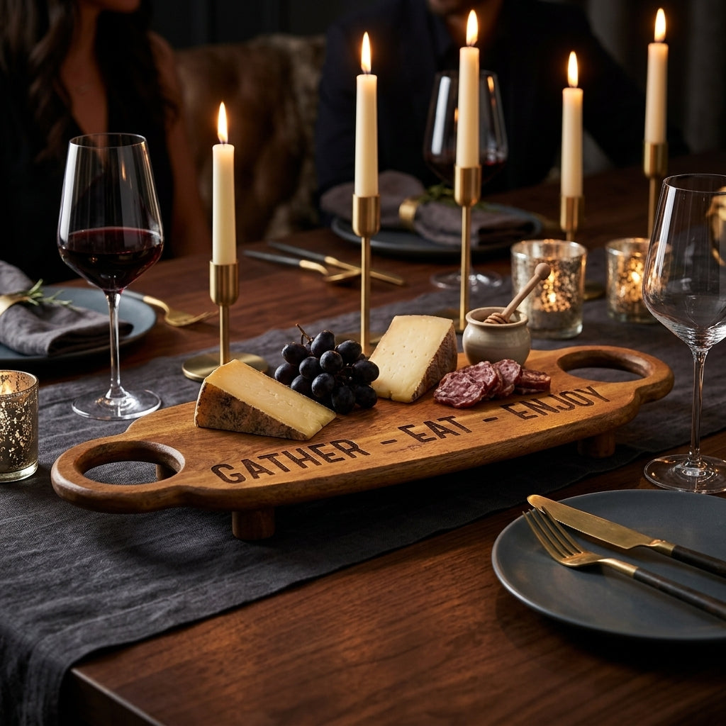 House of Avana Gather Eat Enjoy Mango Wood Platter