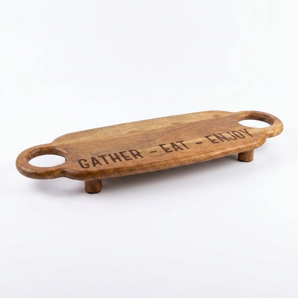 House of Avana Gather Eat Enjoy Mango Wood Platter