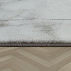 Marble Patten Area Rug in Gold Cream for Living Room with Contour Cut RugYourHome