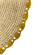 Marigold Raffia Placemats, Boho Round Natural Hand Woven Placemats, Table Mats for Dining Table Payton James
