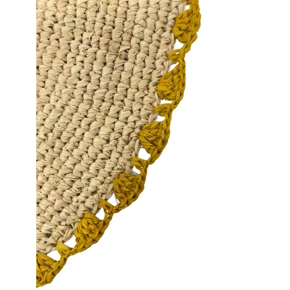Marigold Raffia Placemats, Boho Round Natural Hand Woven Placemats, Table Mats for Dining Table Payton James