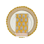 Marigold Raffia Placemats, Boho Round Natural Hand Woven Placemats, Table Mats for Dining Table Payton James