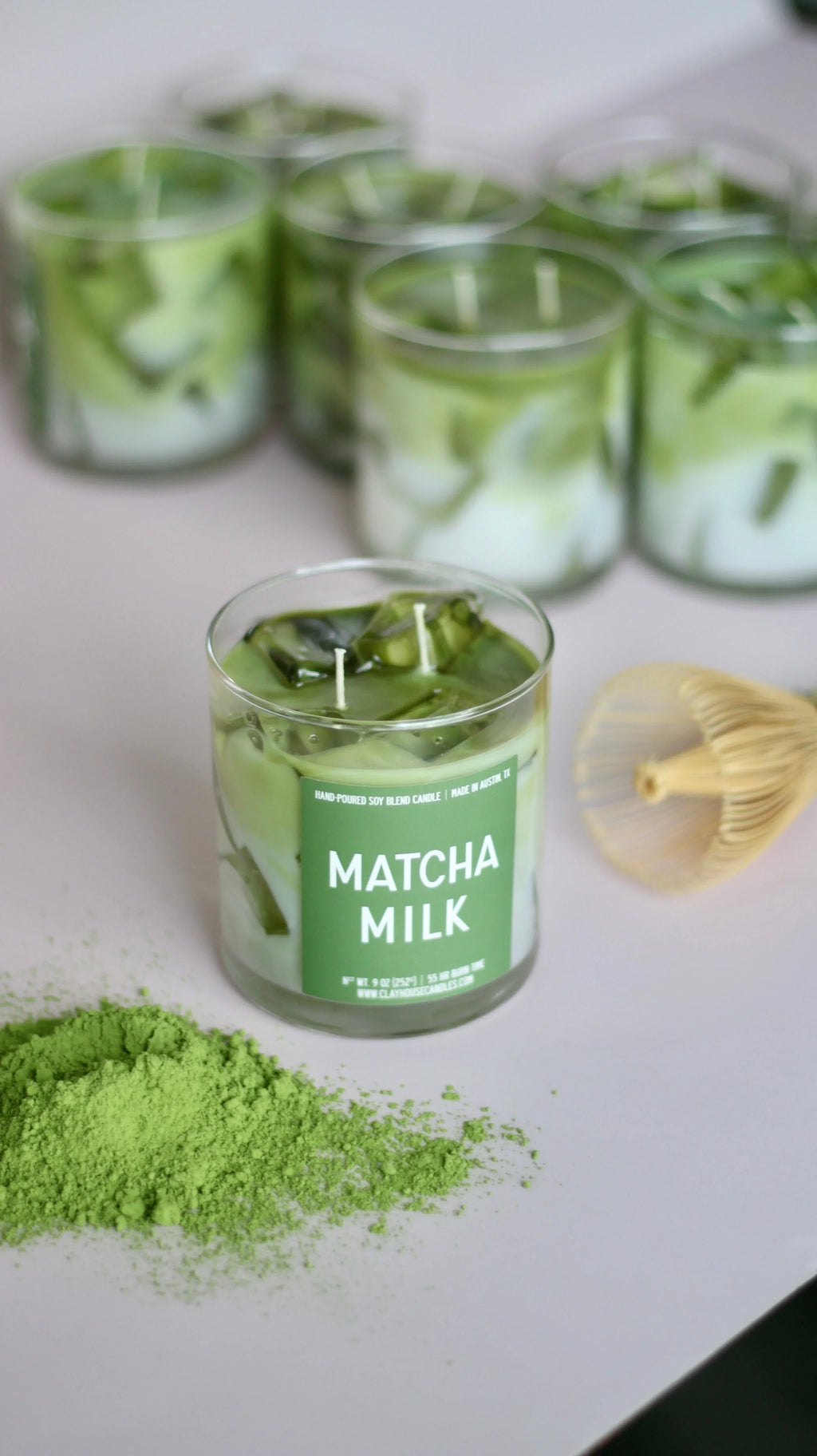 Matcha Milk Container Candle Clay House Candles