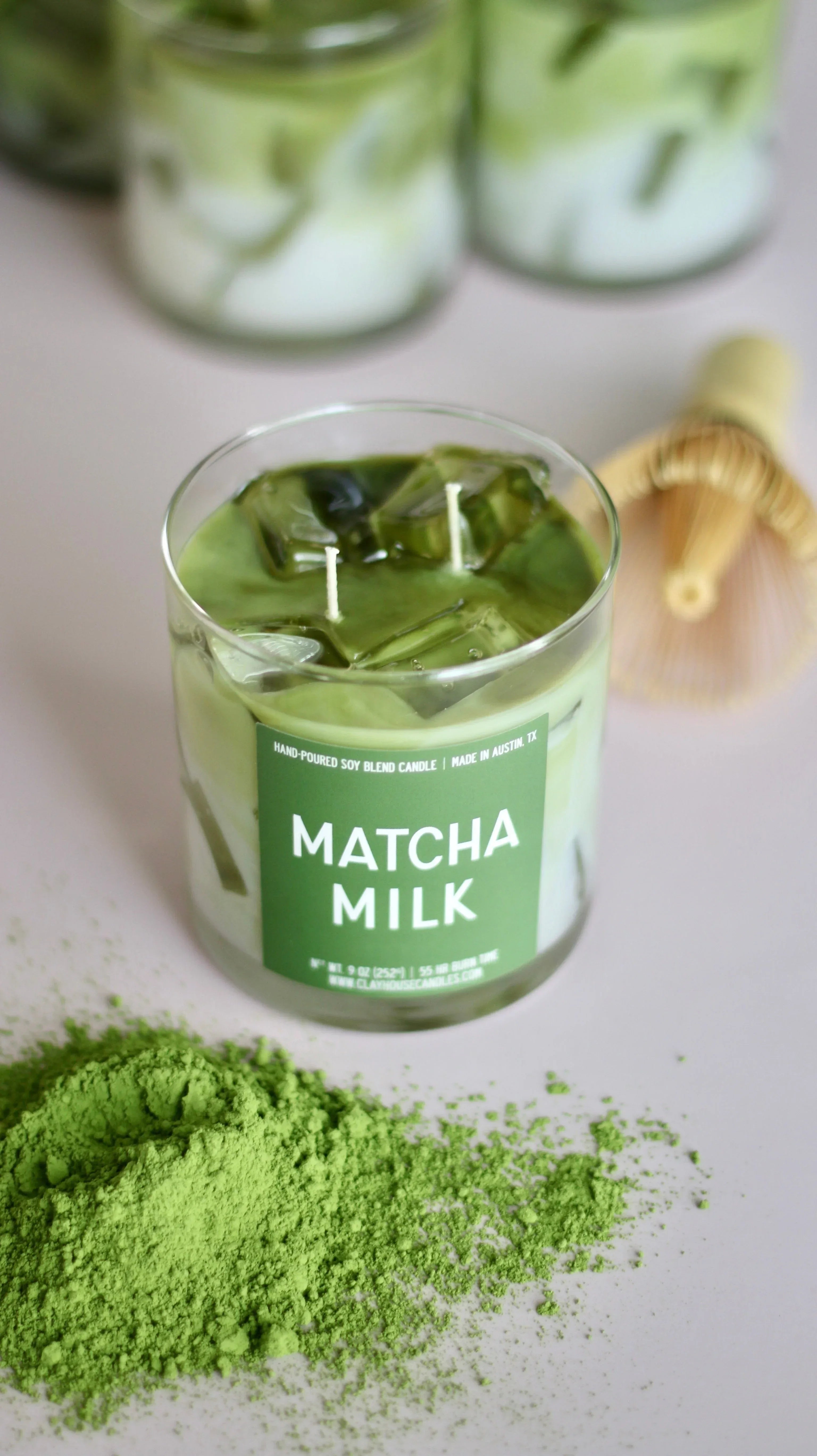 Matcha Milk Container Candle Clay House Candles