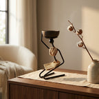 Wooden Candle Holder Home Decor Cozy Atmosphere