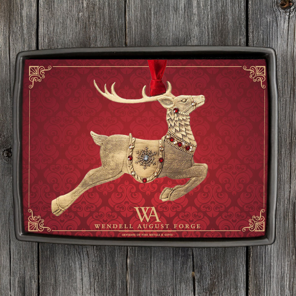 Merry Reindeer Ornament (Bronze)