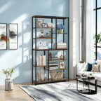 Extra Tall 79" Heavy-duty Industrial Bookshelf - 9-tier Freestanding Bookcase with Sturdy Metal Frame &... - House Of Avana