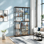 Extra Tall 79" Heavy-duty Industrial Bookshelf - 9-tier Freestanding Bookcase with Sturdy Metal Frame &... - House Of Avana [[SKU:HOA-BOK-010]]
