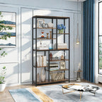 Extra Tall 79" Heavy-duty Industrial Bookshelf - 9-tier Freestanding Bookcase with Sturdy Metal Frame &... - House Of Avana [[SKU:HOA-BOK-010]]