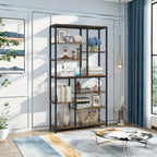 Extra Tall 79" Heavy-duty Industrial Bookshelf - 9-tier Freestanding Bookcase with Sturdy Metal Frame &... - House Of Avana [[SKU:HOA-BOK-010]]