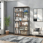 Extra Tall 79" Heavy-duty Industrial Bookshelf - 9-tier Freestanding Bookcase with Sturdy Metal Frame &... - House Of Avana [[SKU:HOA-BOK-010]]