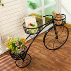 Metal Bicycle Planter 3 Tier Tricycle Flower Plant Stand Parisian Style Flower Display Stand Cart For Home Decor Patio Garden Flower Shop Indoor Outdoor House Of Avana