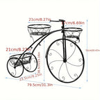 Metal Bicycle Planter 3 Tier Tricycle Flower Plant Stand Parisian Style Flower Display Stand Cart For Home Decor Patio Garden Flower Shop Indoor Outdoor House Of Avana