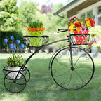 Metal Bicycle Planter 3 Tier Tricycle Flower Plant Stand Parisian Style Flower Display Stand Cart For Home Decor Patio Garden Flower Shop Indoor Outdoor House Of Avana