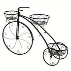 Metal Bicycle Planter 3 Tier Tricycle Flower Plant Stand Parisian Style Flower Display Stand Cart For Home Decor Patio Garden Flower Shop Indoor Outdoor House Of Avana