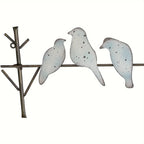 Metal Bird Wall Decoration with Layered Design, back view - House Of Avana