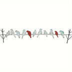 Metal Bird Wall Decoration with Layered Design, front view - House Of Avana