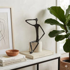 Metal Black Abstract Seated Stick Figures | Iron Figure Sculpture | product view 19 | Abstract home decor | House of Avana