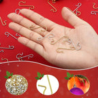60pcs Christmas Ornament Hooks Ornament Hangers Christmas Metal Wire Silvery Golden Hooks Red Green Hooks For Christmas Tree Decoration Easter Gift House Of Avana