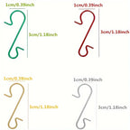 60pcs Christmas Ornament Hooks Ornament Hangers Christmas Metal Wire Silvery Golden Hooks Red Green Hooks For Christmas Tree Decoration Easter Gift House Of Avana