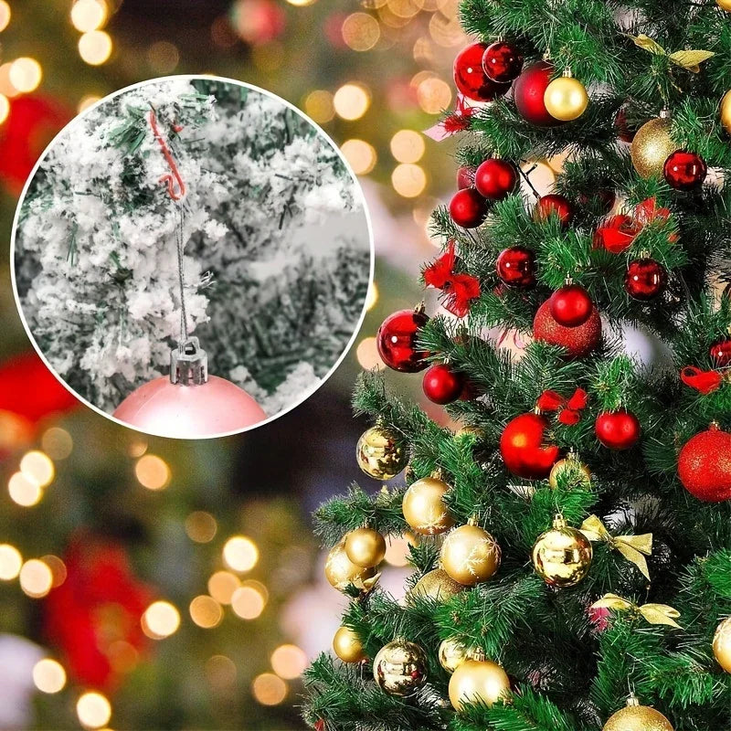 60pcs Christmas Ornament Hooks Ornament Hangers Christmas Metal Wire Silvery Golden Hooks Red Green Hooks For Christmas Tree Decoration Easter Gift House Of Avana