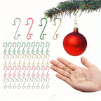 60pcs Christmas Ornament Hooks Ornament Hangers Christmas Metal Wire Silvery Golden Hooks Red Green Hooks For Christmas Tree Decoration Easter Gift House Of Avana