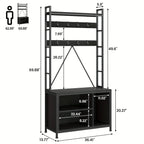 5-in-1 Entryway Hall Tree Organizer with Bench - Heavy-duty Shoe Storage Cabinet, Hooks, Drawers & Top... - House Of Avana