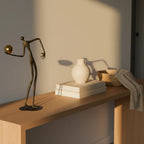 Metal Human Figure Sculpture with Gold Ball – Artistic Home Decor | Iron Figure Sculpture | product view 20 | Abstract home decor | House of Avana