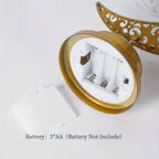 Metal Night Light - Golden Crescent Moon LED