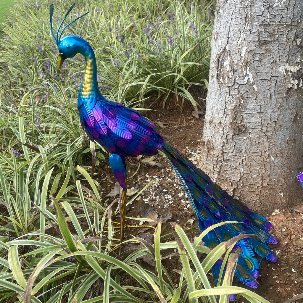 Perfect Metal Peacock Statue - Elegant Outdoor Garden, Lawn, and Patio Decor for Parties & Weddings House Of Avana [[SKU:HOA-GSC-002]]